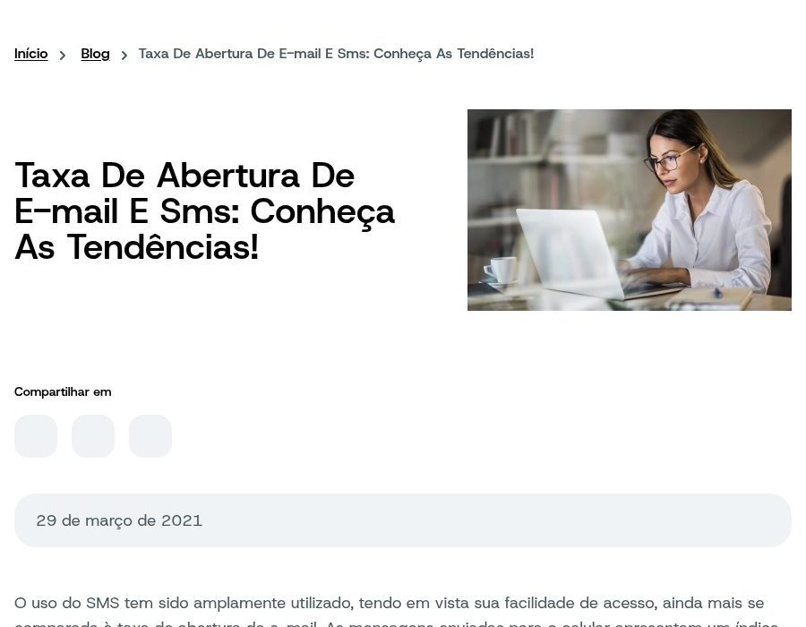 Artigo da Sinch sobre SMS